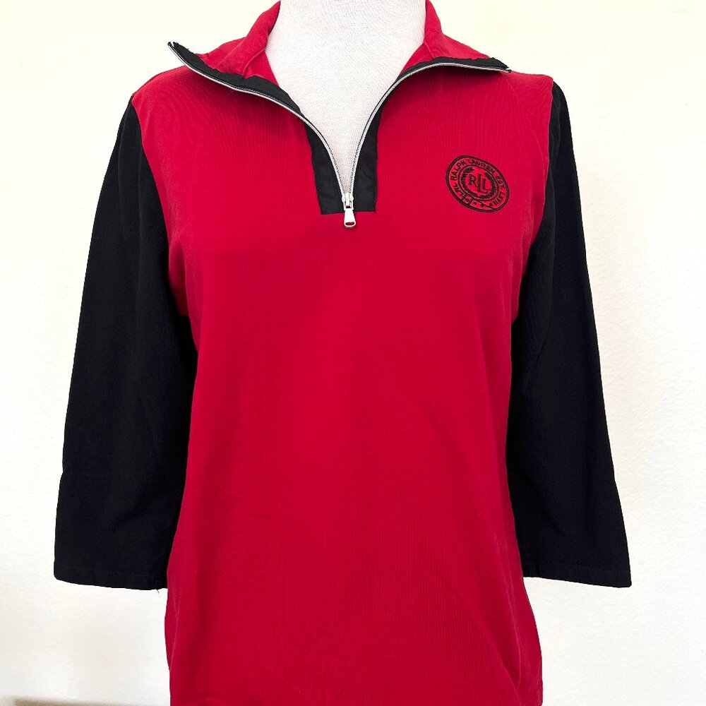 LRL - Pullover Quarter Zip Shirt - Lauren Active - Ralph Lauren - Size S/M